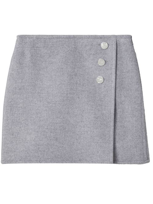 Grey wool mélange skirt TORY BURCH | 164407030